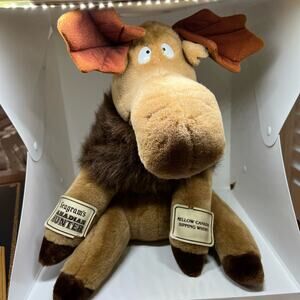 Vintage advertising plush moose for Seagrams Whiskey